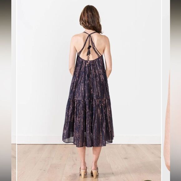 Ulla Johnson Dresses & Skirts - Ulla Johnson Samara dress midnight navy bronze 4 boho lined